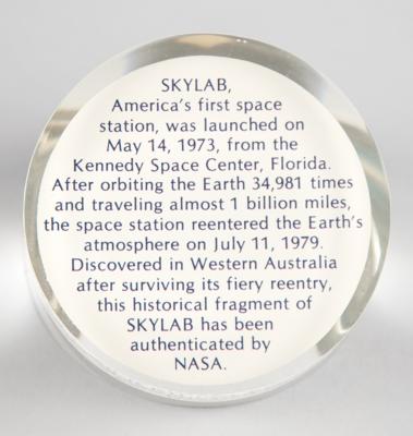 Lot #405 Skylab Flown Oxygen Supply Tank Fragment - Image 3