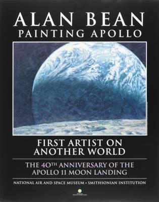 Lot #368 Alan Bean Signed 'Painting Apollo' Poster - Image 1