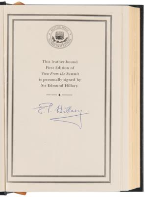 Lot #232 Edmund Hillary Signed Book - View from the Summit - Image 4