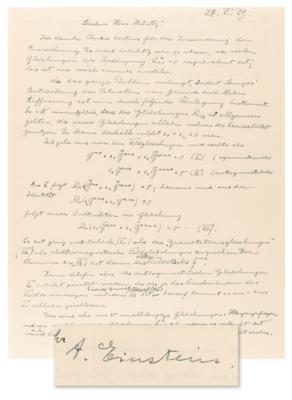 Lot #147 Albert Einstein Autograph Letter Signed