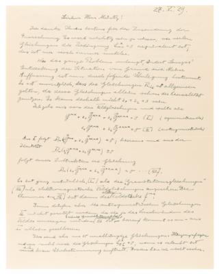 Lot #147 Albert Einstein Autograph Letter Signed on Unified Field Theory with Gravitational Equations (including his favorite, “Rik =0”) - Image 2