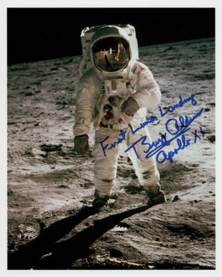 Lot #345 Buzz Aldrin Signed Photograph