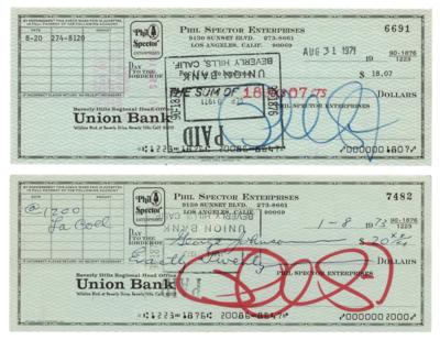 Lot #594 Phil Spector (2) Signed Checks - Image 1