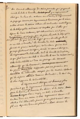 Lot #141 Edouard Branly Autograph Manuscript Signed - Draft of His Communication to the Academy of Sciences Exposing the Principles of Wireless Telegraphy - Image 12