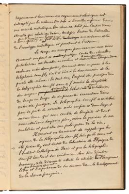 Lot #141 Edouard Branly Autograph Manuscript Signed - Draft of His Communication to the Academy of Sciences Exposing the Principles of Wireless Telegraphy - Image 13