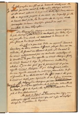 Lot #141 Edouard Branly Autograph Manuscript Signed - Draft of His Communication to the Academy of Sciences Exposing the Principles of Wireless Telegraphy - Image 4