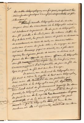 Lot #141 Edouard Branly Autograph Manuscript Signed - Draft of His Communication to the Academy of Sciences Exposing the Principles of Wireless Telegraphy - Image 9