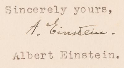 Lot #148 Albert Einstein Typed Letter Signed on the History of Special Relativity, Discussing the "Michelson Experiment" and Lorentz Transformations - Image 3