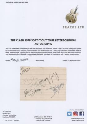 Lot #608 The Clash Signatures - Image 2