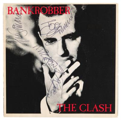 Lot #609 The Clash Signed 45 RPM Single Record - 'Bankrobber' - Image 1