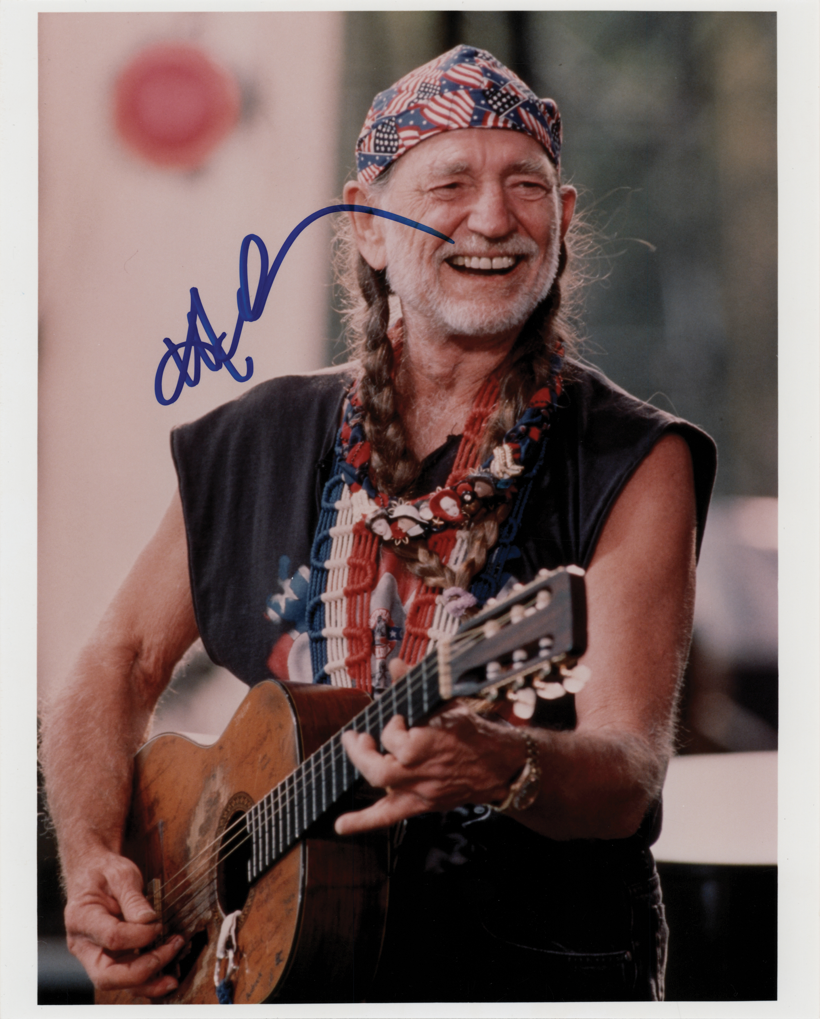 Lot #505 Willie Nelson Signed Photograph - Image 1