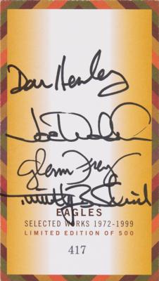 Lot #534 The Eagles Signed CD Box Set - Selected Works (Ltd. Ed. #417/500) - Image 2