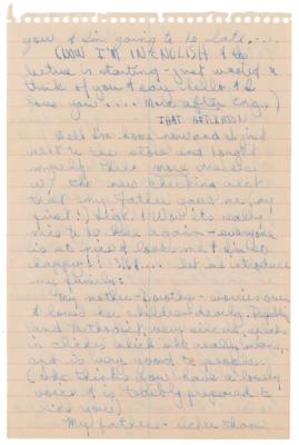 Lot #467 Janis Joplin Autograph Letter Signed on Family, Sobriety, and College: "I thought that I looked like everyone else sort of. But I'm still just sort of different somehow" - Image 3