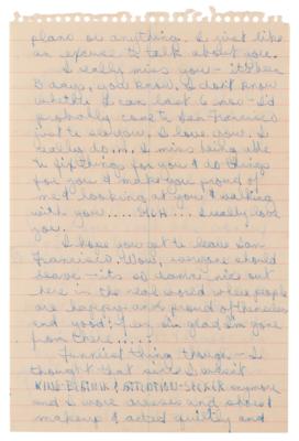 Lot #467 Janis Joplin Autograph Letter Signed on Family, Sobriety, and College: "I thought that I looked like everyone else sort of. But I'm still just sort of different somehow" - Image 7