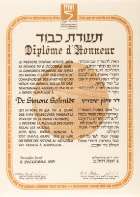 Lot #293 World War II: French Resistance - Archive of Dr. Simone Schmidt, Honored by Yad Vashem as Righteous Among the Nations - Image 5