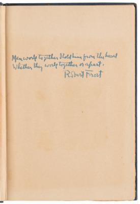 Lot #439 Robert Frost Signed Book with Autograph Quote from 'The Tuft of Flowers' - Image 4