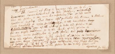 Lot #158 Isaac Newton Handwritten Manuscript on