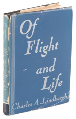 Lot #322 Charles Lindbergh Signed Book - Of Flight and Life - Image 3