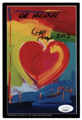 Lot #420 Peter Max Signed Postcard