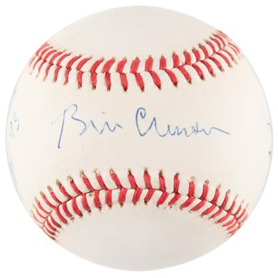 Lot #106 Three Presidents Signed Baseball - Ford, Bush, and Clinton - Image 2