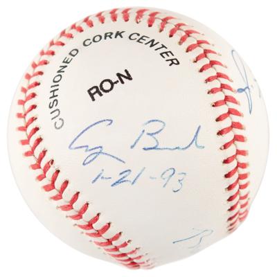 Lot #106 Three Presidents Signed Baseball - Ford, Bush, and Clinton - Image 3