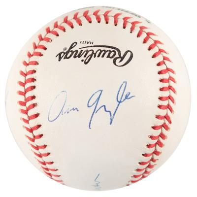 Lot #106 Three Presidents Signed Baseball - Ford, Bush, and Clinton - Image 5