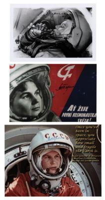 Lot #408 Valentina Tereshkova (3) Signed Photographs - Image 1