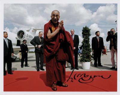 Lot #208 Dalai Lama Signed Photograph