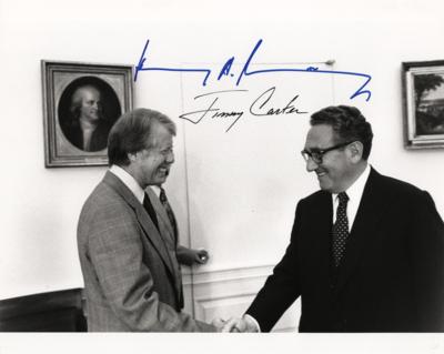 Lot #42 Jimmy Carter and Henry Kissinger Signed Photograph - Image 1