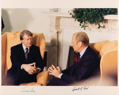 Lot #41 Jimmy Carter and Gerald Ford Oversized Signed Photograph - Image 1