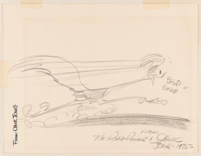 Lot #819 Road Runner Original Drawing by Chuck