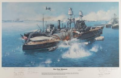 Lot #315 Pearl Harbor Limited Edition Multi-Signed Lithograph by Roy Grinnell - 'The Final Moment' - Image 2