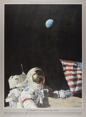 Lot #369 Alan Bean Signed Limited Edition Lithograph - 'Too Beautiful to Have Happened by Accident' - Image 2