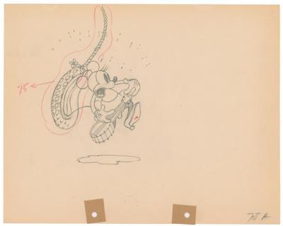 Lot #823 Minnie Mouse production drawing from Camping Out - Image 1