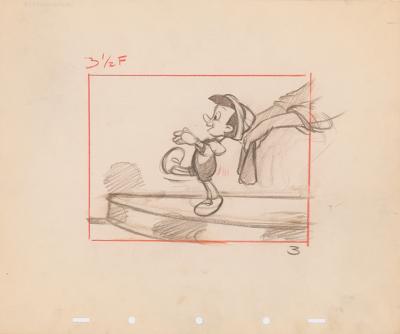 Lot #772 Pinocchio production storyboard drawing from Pinocchio - Image 1