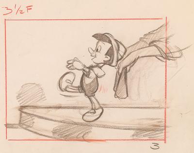 Lot #772 Pinocchio production storyboard drawing from Pinocchio - Image 2