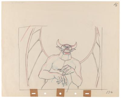 Lot #757 Chernabog production drawing from