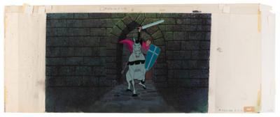 Lot #810 Prince Phillip and Samson production cel and multi-plane production background from Sleeping Beauty - Image 2