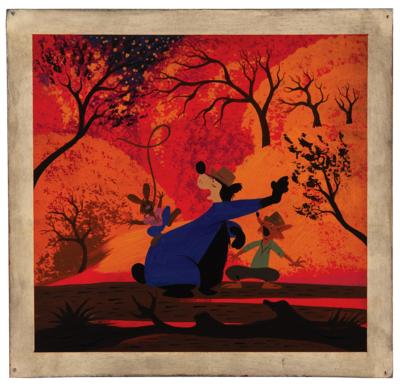 Lot #782 Mary Blair concept painting of Br'er Rabbit, Fox, and Bear from Song of the South - Image 1