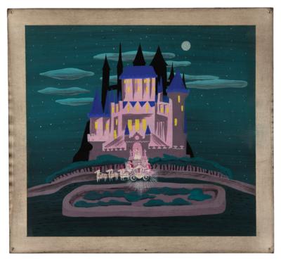 Lot #785 Mary Blair concept painting of Cinderella's midnight flight from Cinderella - Image 1