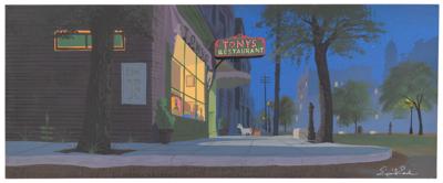 Lot #800 Eyvind Earle panoramic concept painting