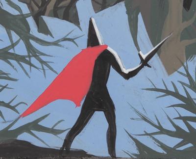 Lot #807 Eyvind Earle concept painting of Prince Phillip and Maleficent from Sleeping Beauty - Image 3