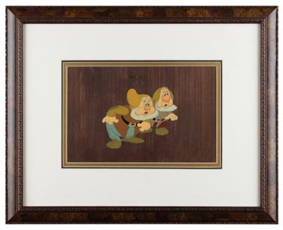 Lot #747 Happy and Sneezy production cel from Snow White and the Seven Dwarfs - Image 2