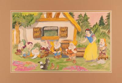 Lot #746 Frank Follmer concept painting from Snow White and the Seven Dwarfs - Image 2