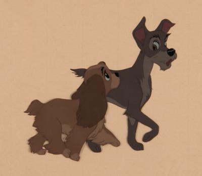 Lot #802 Lady and Tramp production cels from Lady and the Tramp - Image 1