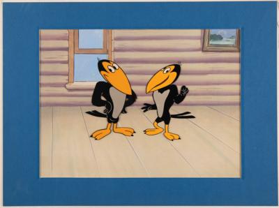 Lot #903 Heckle and Jeckle production cels from a Terrytoons television cartoon - Image 2