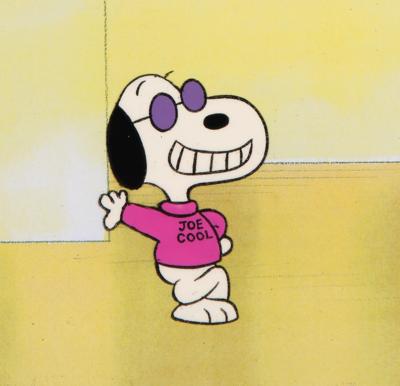 Lot #901 Snoopy publicity cel as 'Joe Cool' from