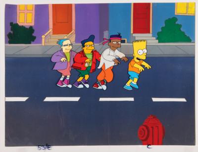 Lot #904 Bart Simpson and Dancers production cel