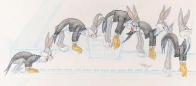 Lot #881 Bugs Bunny panoramic color model drawing