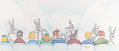 Lot #882 Bugs Bunny panoramic color model drawing